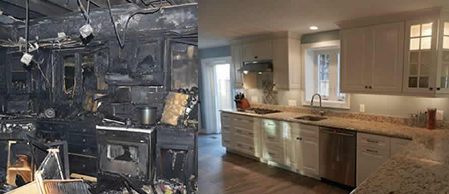 Fire Damage Restoration Before & After